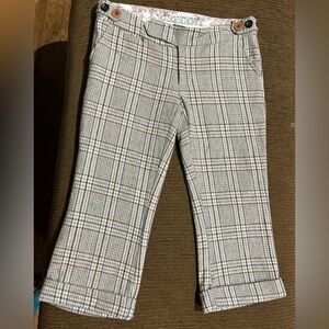 Element - Lined Plaid Checkered cropped Pants